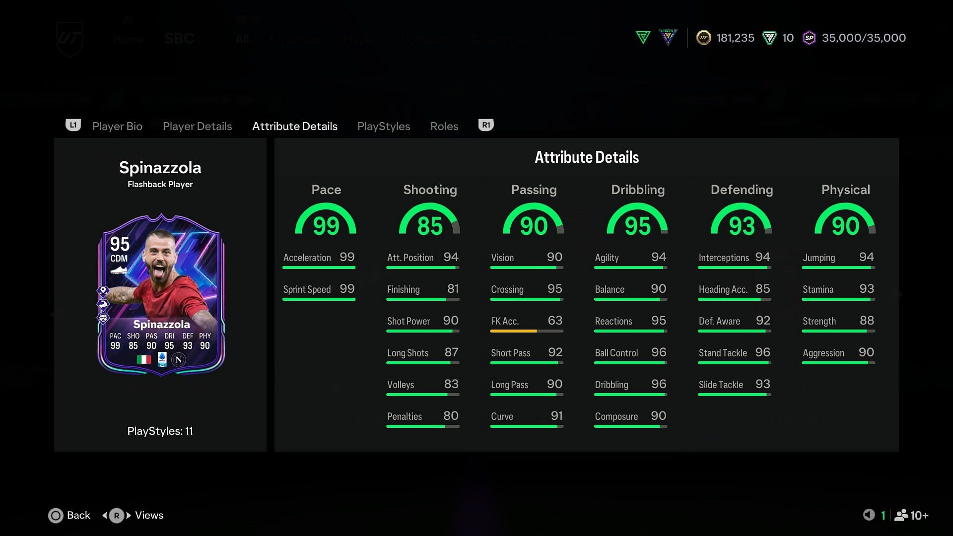 The stats (Image via EA Sports)